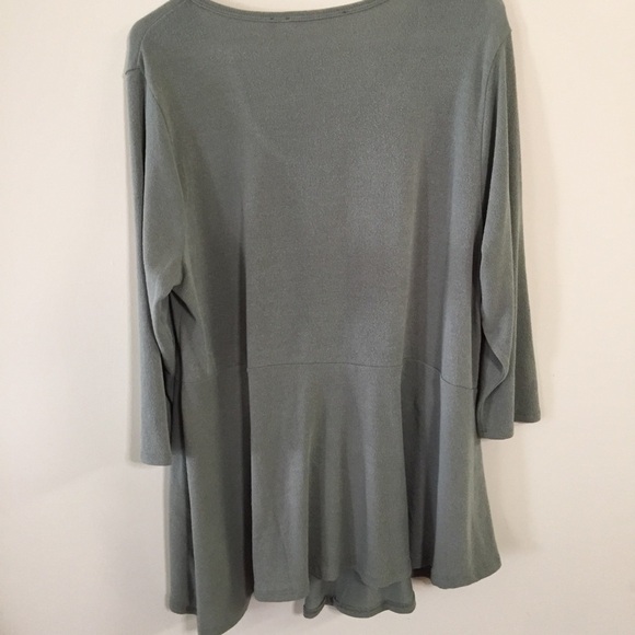 Soft Surroundings Sage Green Tunic Flared Hem - Picture 5 of 5